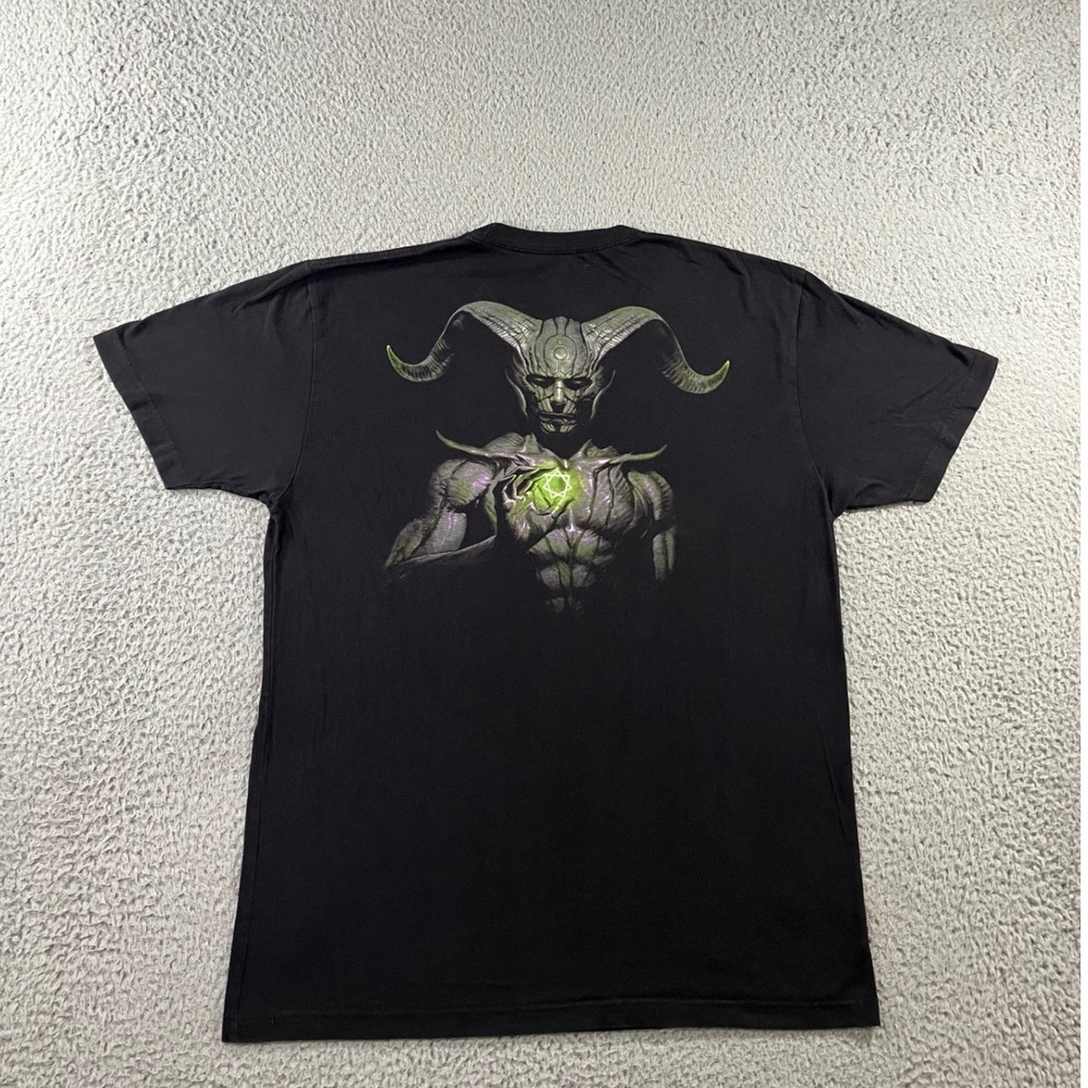 Tool Band T-Shirt L Black Fear Inoculum Alex Grey Horned Demon Art Double Sided